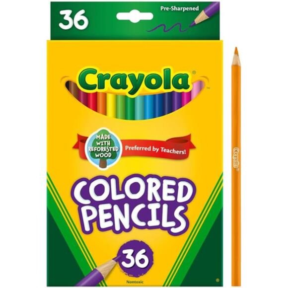 36  Pcs Crayola Colored Pencils Kids Pencils Set Art Supplies for Coloring Books - Picture 2 of 6